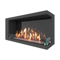 Биокамин угловой SteelHeat LONG 1000 правый