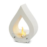 Напольный биокамин в виде капли Teardrop BioFire, белый
