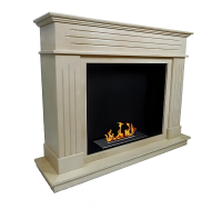 Биокамин Варшава мрамор Crema Marfil