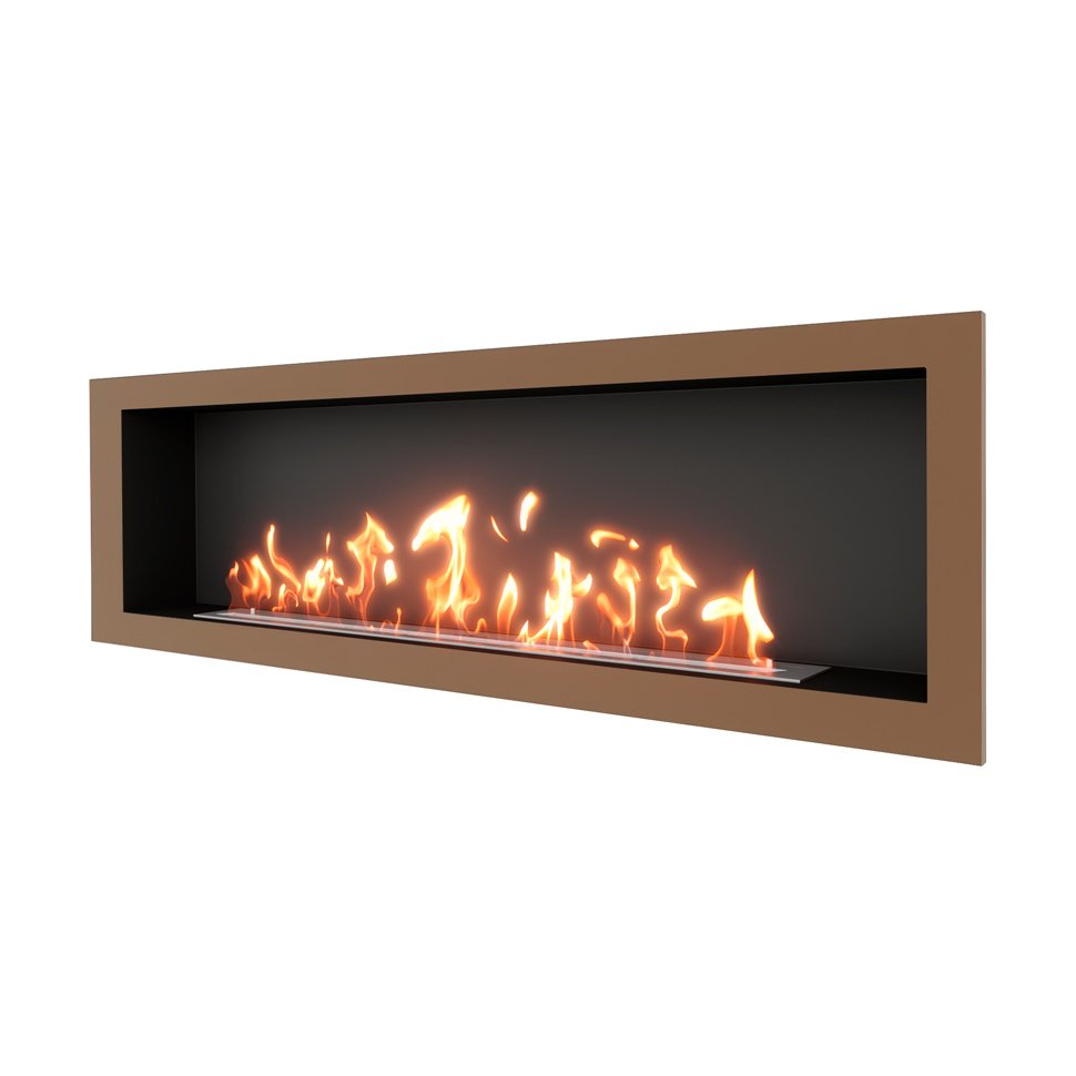 Биокамин встраиваемый SteelHeat ONE 1700 с рамкой цвет бронза Биокамин встраиваемый SteelHeat ONE 1700 с рамкой цвет бронза