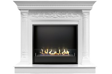 Биокамин в портале Firezo Sicilia Белый, стандарт